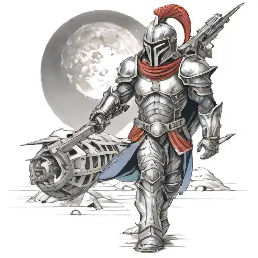 Spartan In Full Armor Stranded On Alien Planet