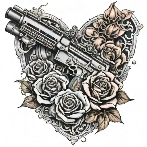 Rose & Heart& 47 Assault Rifle
