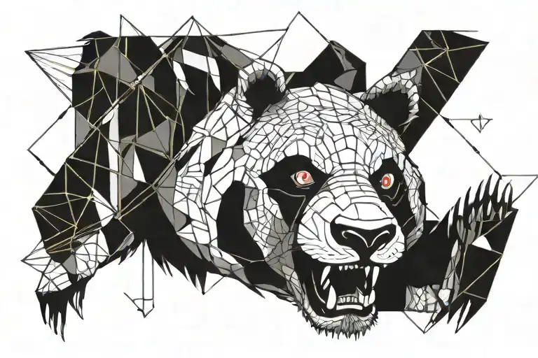 Angry Panda And Geometric