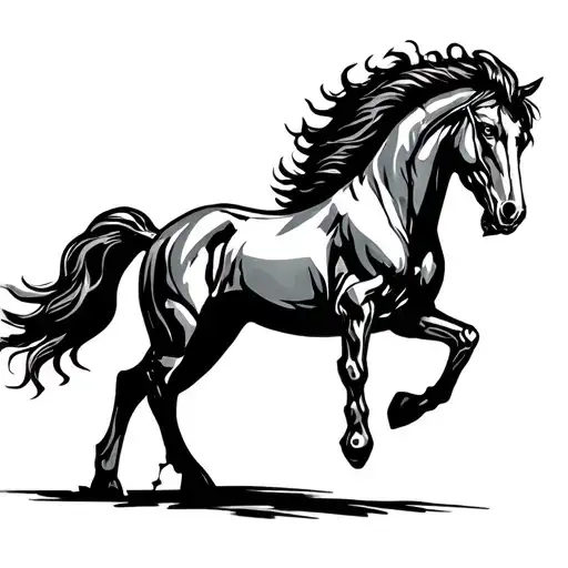 Mustang Horse Head Back High Raising Up Verticaly High Up Scared Or Angry No Clipping