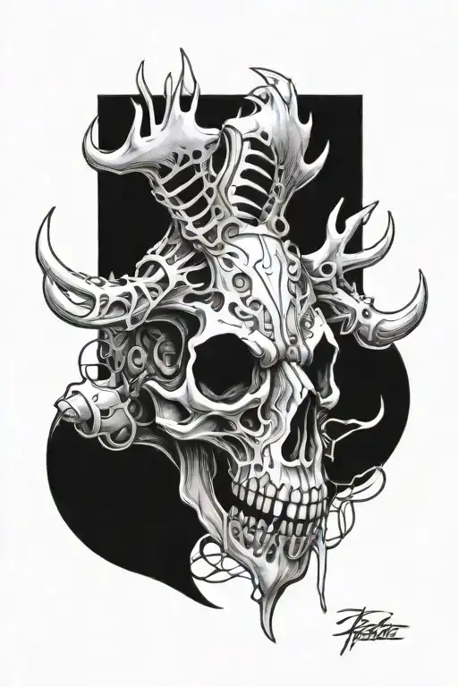 Evil Moose Skull Mysterious