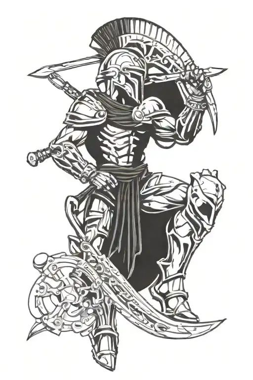 Spartan Warrior Holding