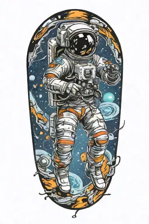 Astronaut Floating In Space