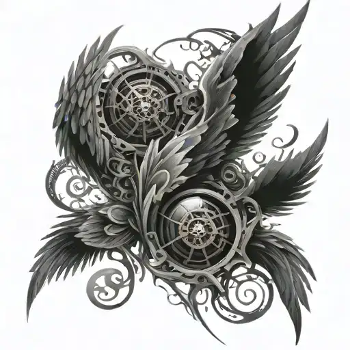 Light And Dark Angel Wings