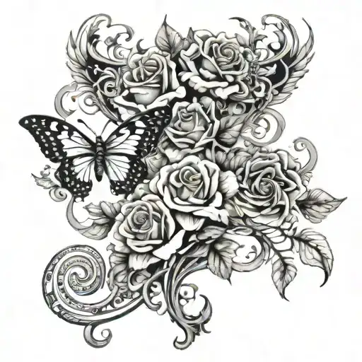 Roses And Butterflies And Angel Numbers 555