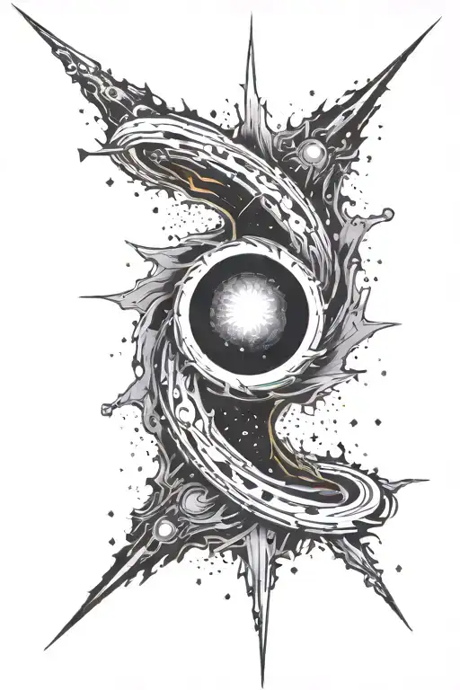 Black Hole In The Middle Of A Galaxy Filled With Stars