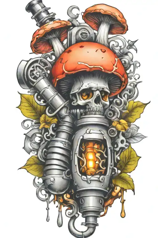 Grenade And Mushroom Combined Together