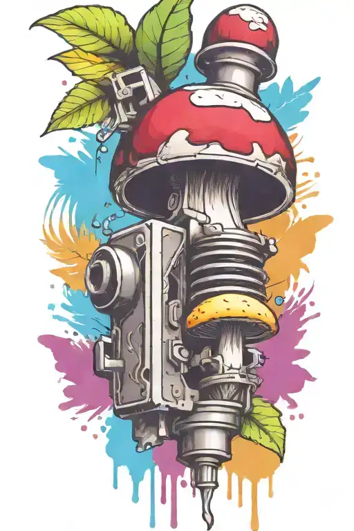 Grenade And Mushroom Combined Together