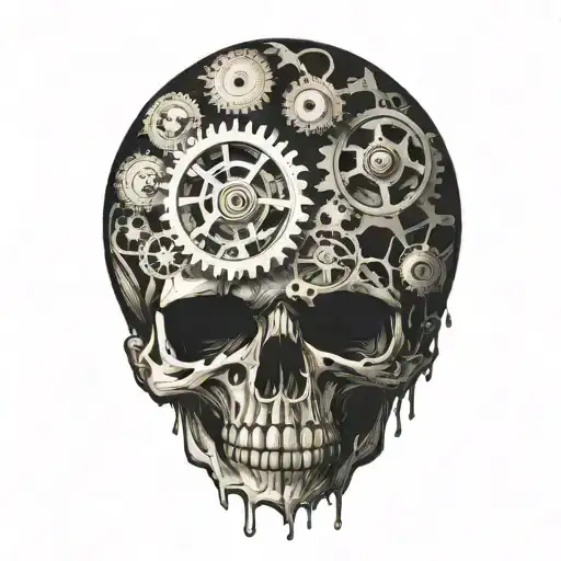 Skin Tears Showing Gears And Pumps Underneath