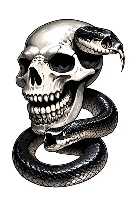 Skull Eating Snake