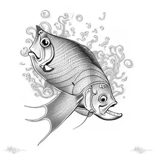 A School Of Fish Shaped Like Cigarettes