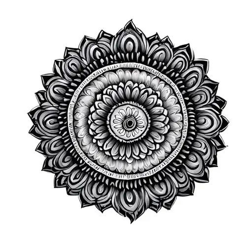 Circular Psychedelic Patterns On The Shoulder