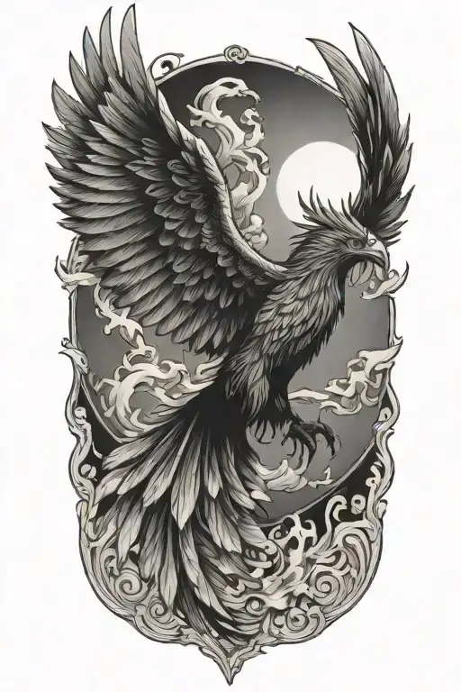 Pheonix Flying Towards The Sun