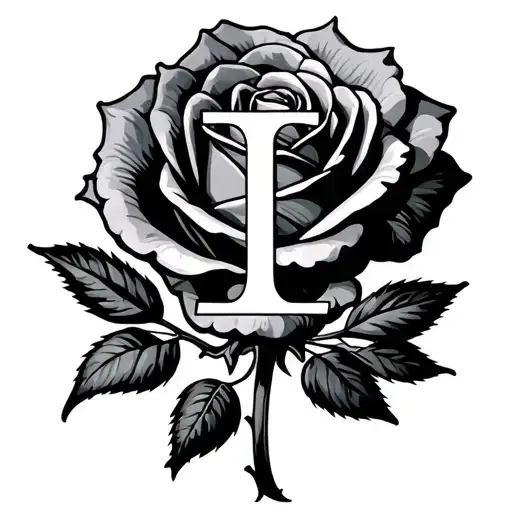 Rose With The Letter T Incorporated