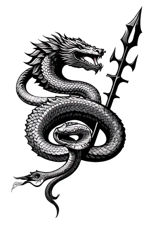 Hindu Trident With The Name Sivanesan On It One Cobra And One