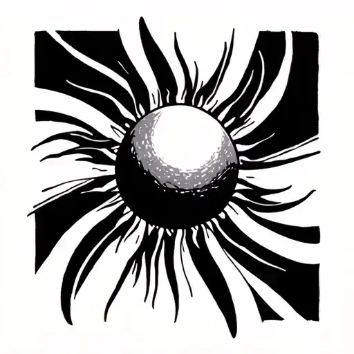 Minimal Black Sun For The Elbow Voluminous