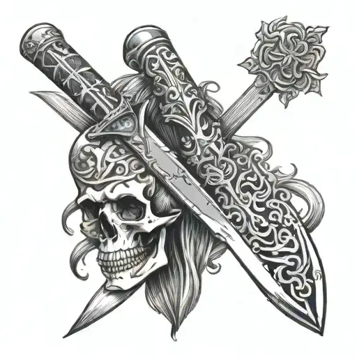 Skeleton Gothic Knife