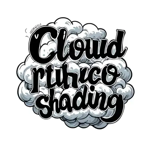 Cloud Shading Around A Text Tattoo Design Inspired