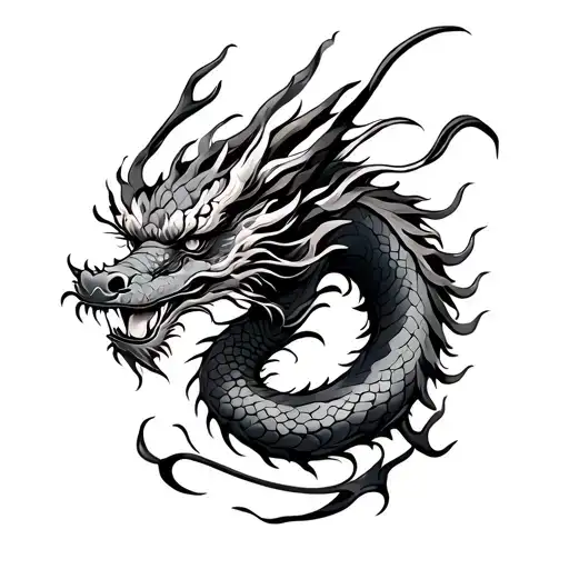Chinese Dragon Over Shoulder