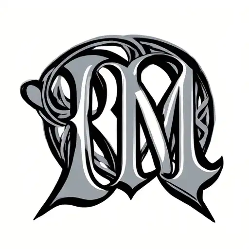 Rm Initials Symbol Intertwined