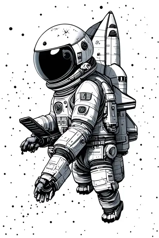 Space Spaceshuttle Commander Nature Colibrie Filigran Detailling