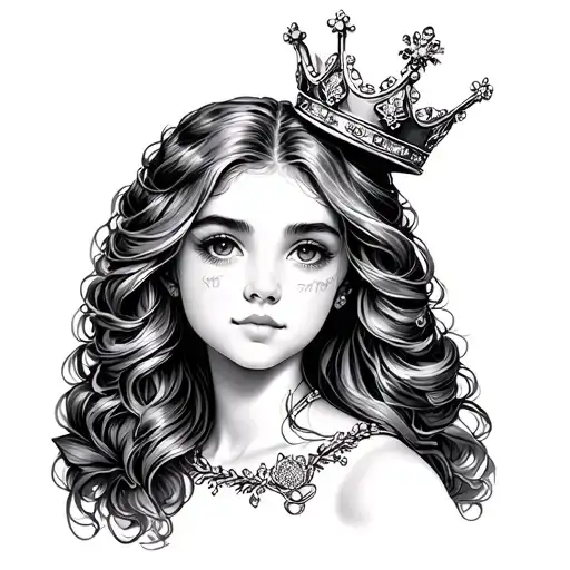 Braelynn With Princess Crown Hanging On The B