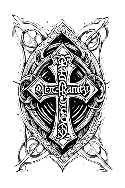 Celtic Cross And Words Mccarthy