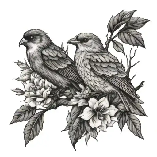 Nature Couple Tattoo Design