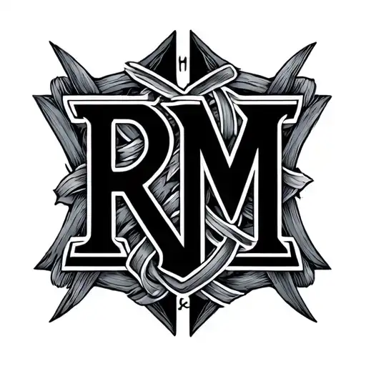 Rm Initials Symbol Intertwined