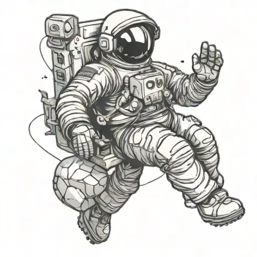 Astronaut Levitating On Hand