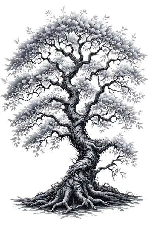 Time Moving One With Family Tree Intertwined