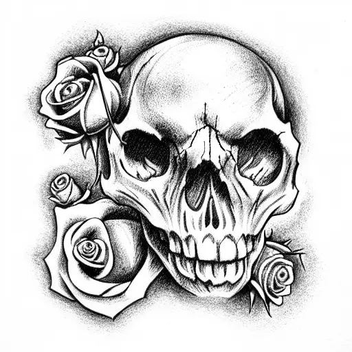 Skull And Roses