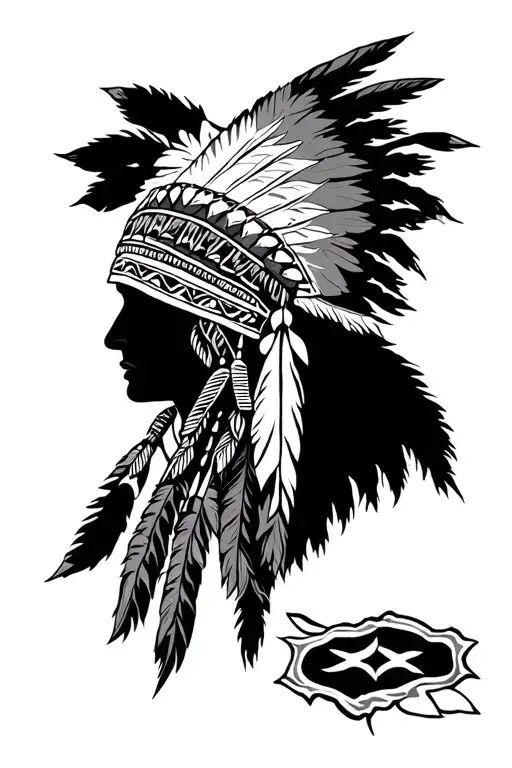 Native American Traditional Head Dress No Face Made