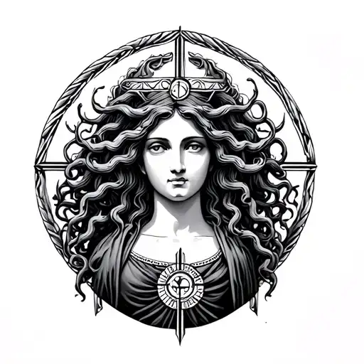 Medusa Chicano Saint Mary Style