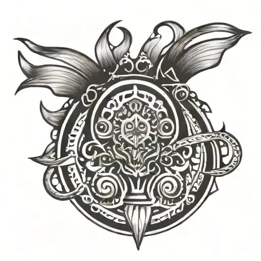 Black Stripe Trival Tattoo For Lower Hand