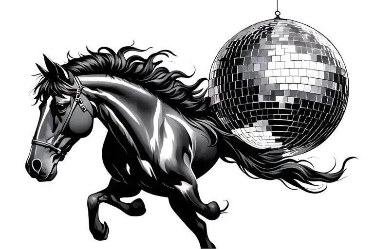 Mirrorball And Horse