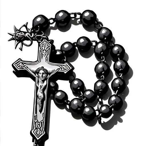 3D Rosary Beads Intertwined