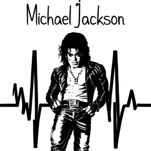 Heart Beat Line Plus Michael Jackson Pose