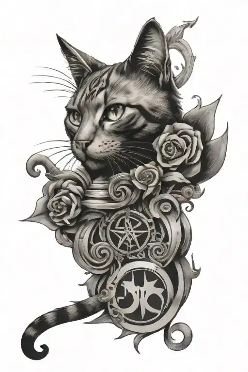 Cat With Makosh Symbol
