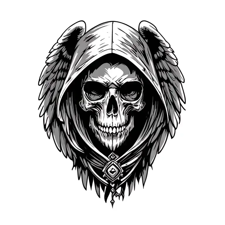 Hooded Skull Angel