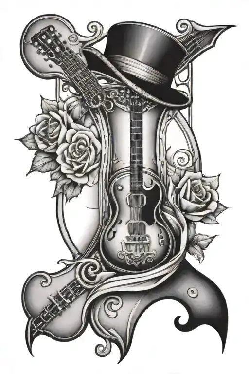 Hourglass And Guitar