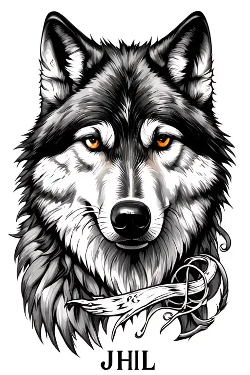 Memorial Tattoo Wolf Half Sleeve With Initials Jhl Apart Of It