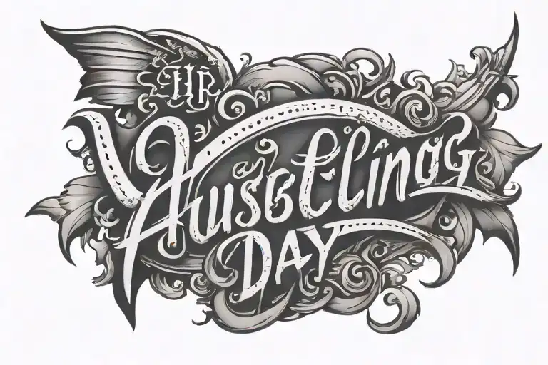 Hustling All Day Lettering
