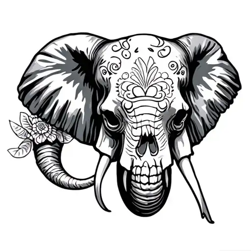 Elephant Skull Sugar Skull