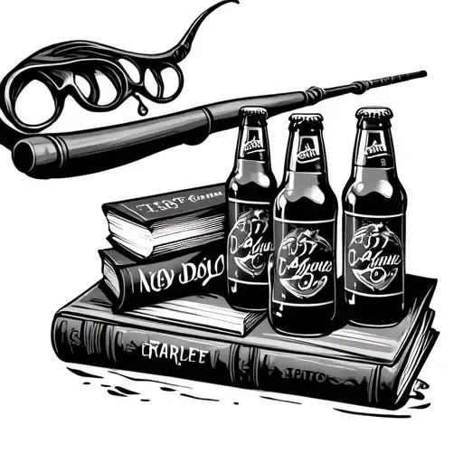 2 Fishing Poles With 2 Books And 2 Beers Feminine