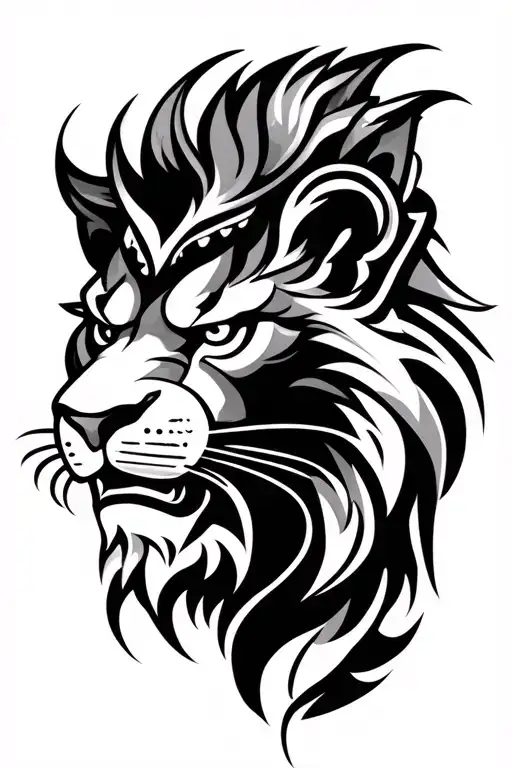 Mechanic Maori Lion Face