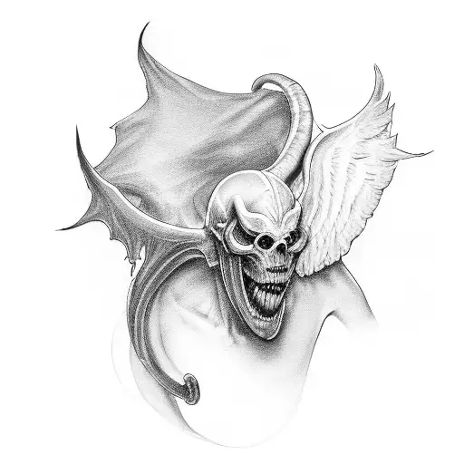 Demon Whispering Into An Angels Ear