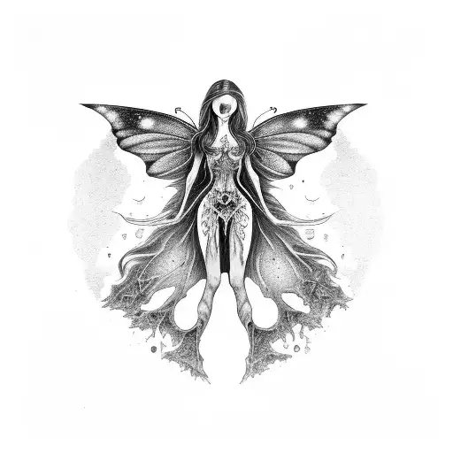 Dark Fairy With Psychedelic Mushrooms