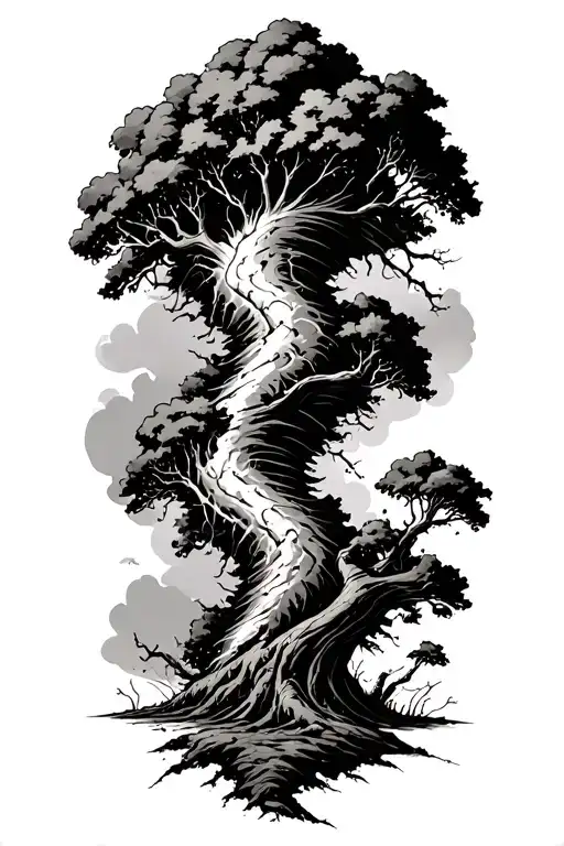 Tornado Destroying Trees