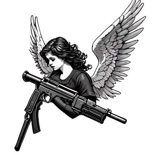 Angel With Machine Gun